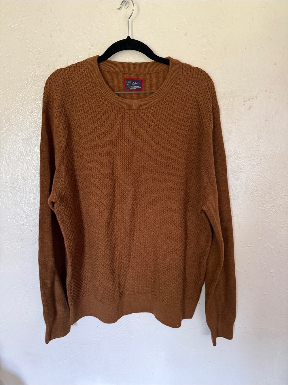 UNTUCKit Men's Crewneck Sweater - Rust Brown